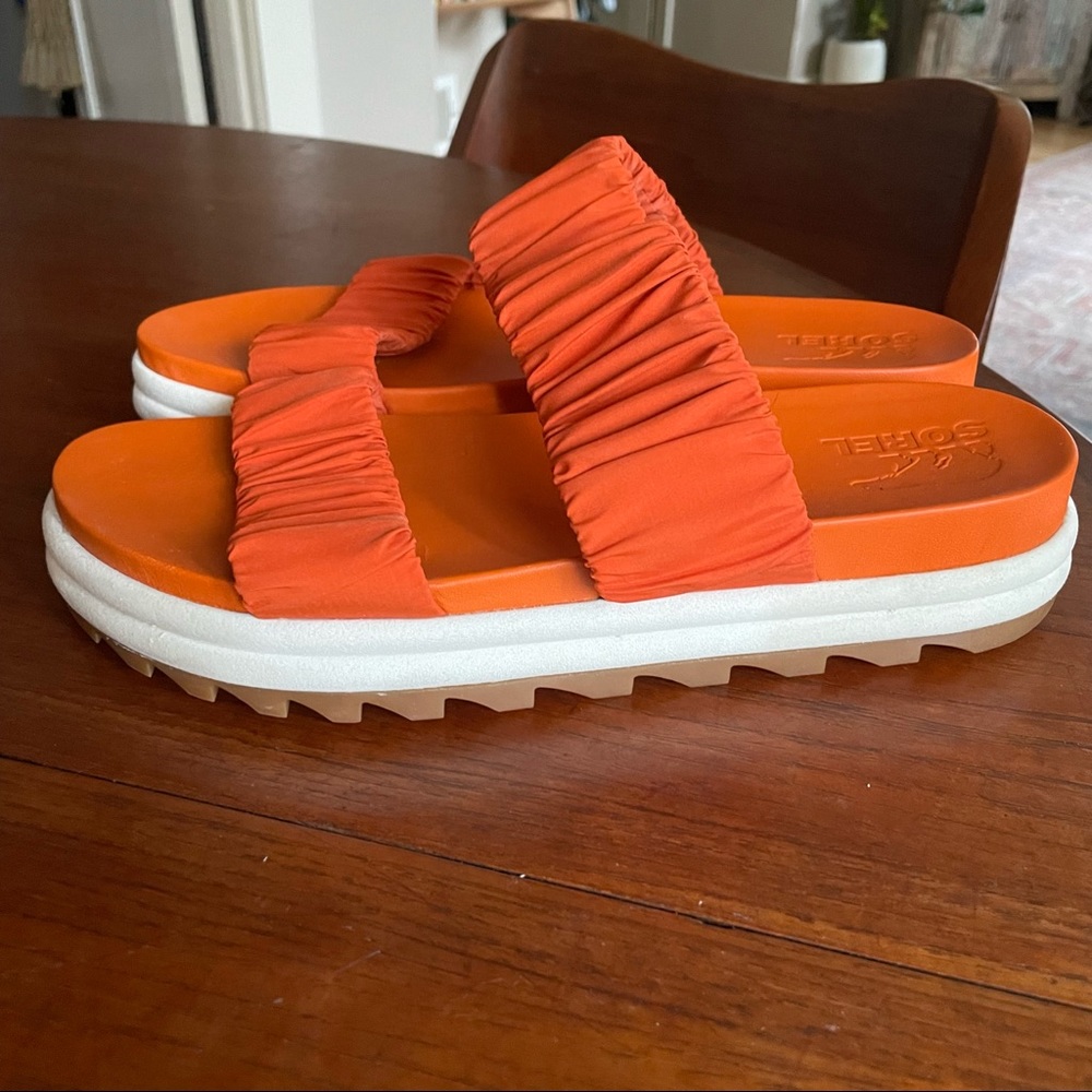 Sorel Roaming Two Strap Slide Sandal Orange